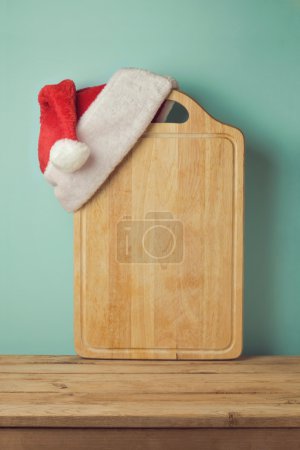 Cutting board and Santa hat