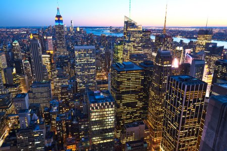 Cityscape view of Manhattan