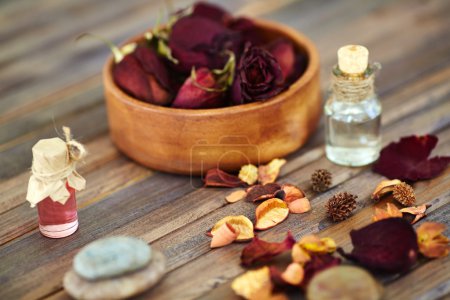 Petals and aromatic oils