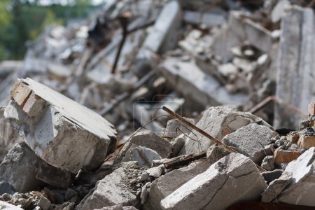 Destroyed building - rubble