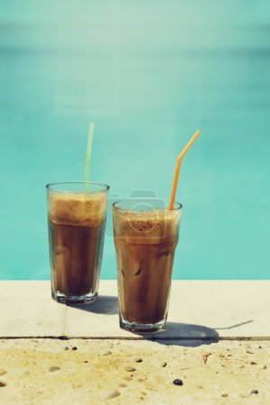 Frappe near the swimming pool