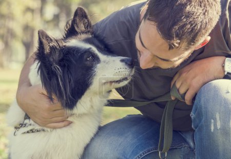 Man with his dog