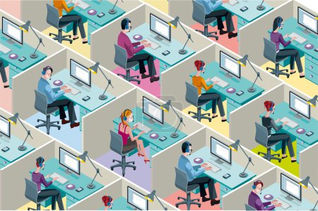 Isometric Office Cubicles