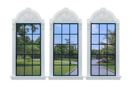 Modern Window. with clipping path