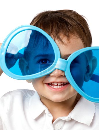 little child with sunglasses