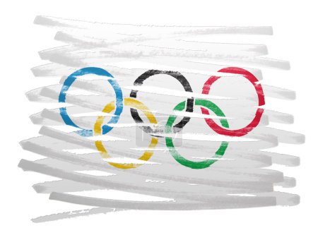 Flag illustration - Olympic Rings