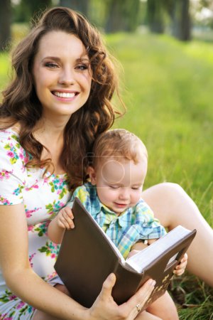 Adorable mom with cute child