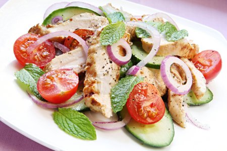 Chicken Cucumber and Mint Salad