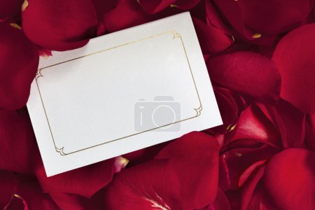 Red Rose Petals and Gift Card