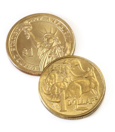 Australian and American Dollar Coins