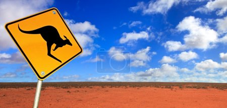 Kangaroo Road Sign