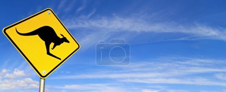 Road Sign over Sky Panorama