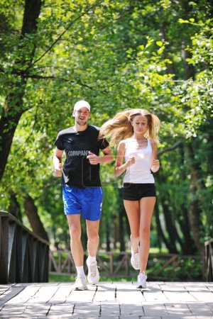 Couple jogging outdoor