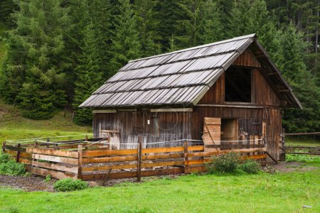 Alpine wooden hut