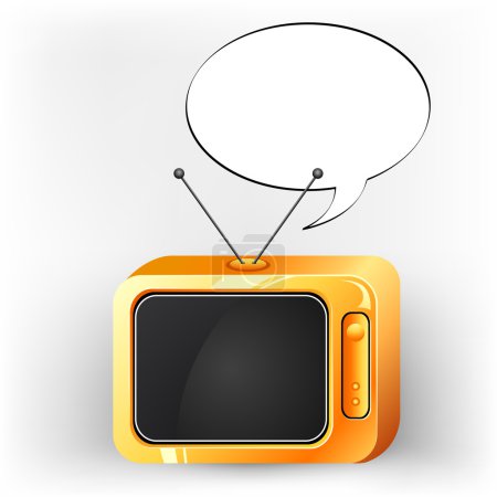 Television with Speech Bubble