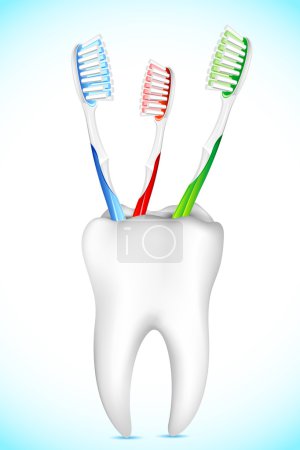 Tooth Brush in Tooth Stand