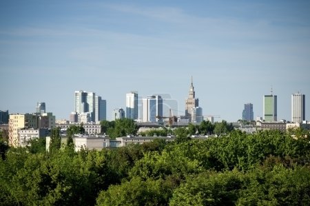 Warsaw city panorama