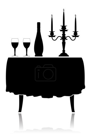 Romantic restaurant table