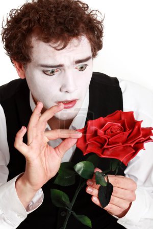 Mime holding a rose ,