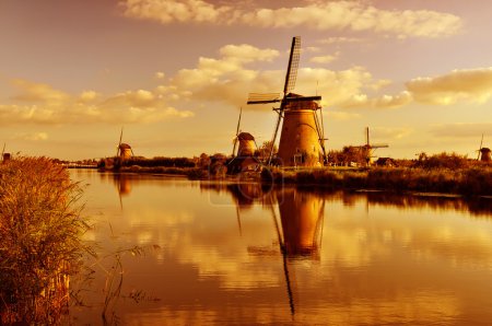 Windmill in Kinderdijk, Holland