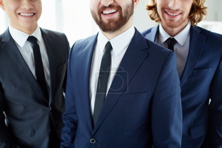 Smiling businessmen