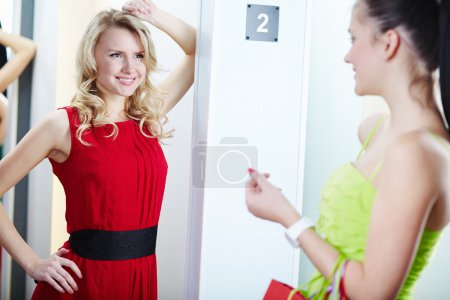 Females in clothing department