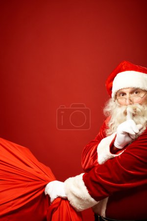 Santa Claus with huge red sack