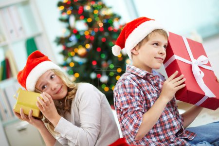 Kids with gifts