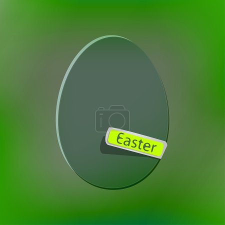 Easter egg on a green background