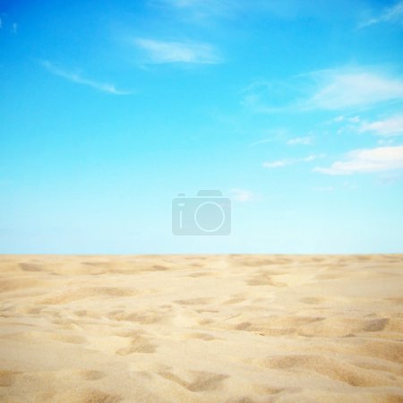 Azure sky with sandy beach