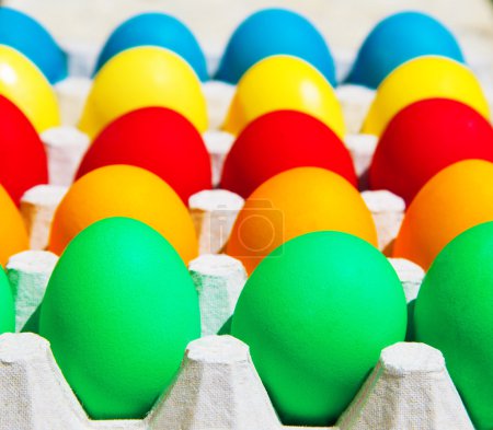 Different colors Easter eggs