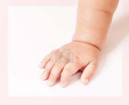 Baby hand isolated on white