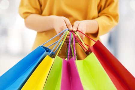 Woman holding shopping bags