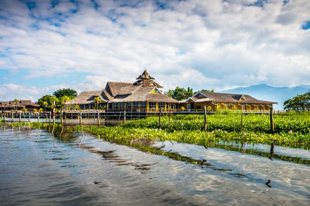 Ancient houses on the Inle Lake