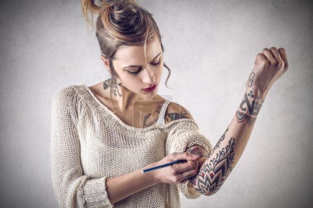 Nice tattooed woman