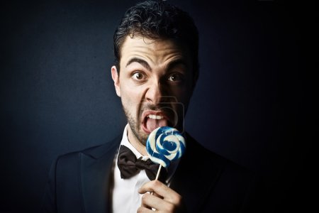 Man with a lollypop
