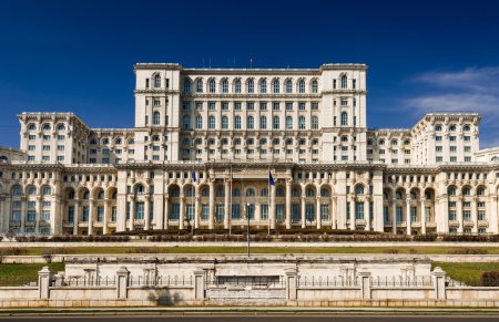 Parliament of Romania building facade, Bucharest