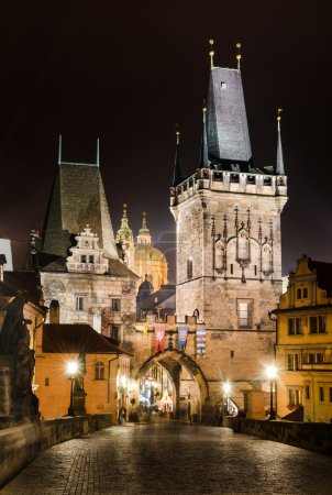 Towers of Mala Strana, on Charles Bridge, Prague