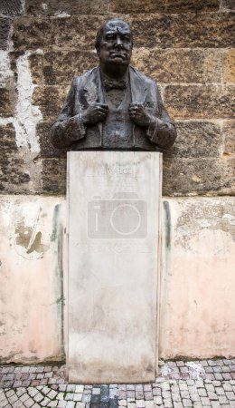 Prague, Czech Republic Winston Churchill sculpture