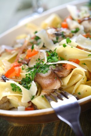 Papardele con porcini - macaroni with mushrooms