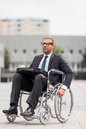 Businessman on wheelchair
