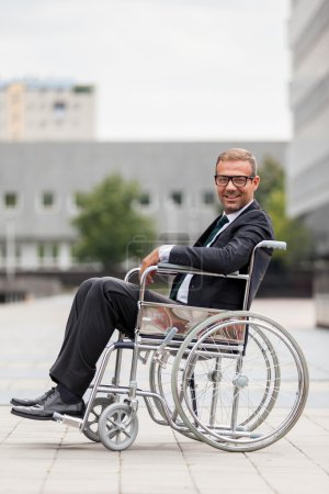 Businessman on wheelchair