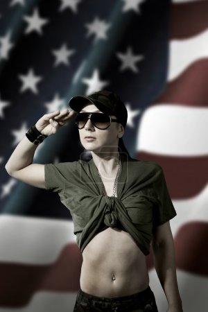 American Female Soldier