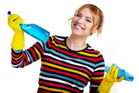 Woman ready for spring cleaning