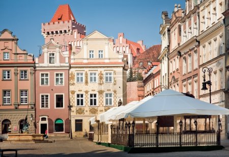 Architecture of Old Market in Poznan, Poland
