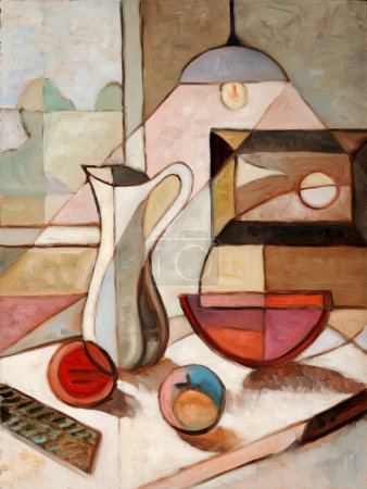 Oil Painting of Still Life With Pitcher