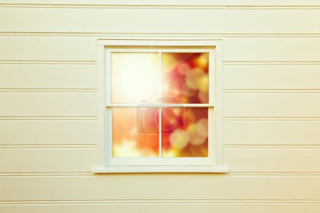 Autumn background with window