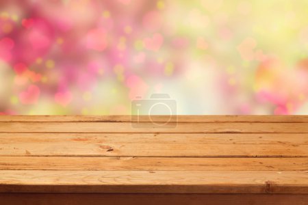 Dreamy background with empty table