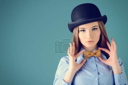 leather bow-tie
