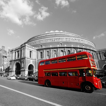 London Routemaster Bus passing by Royal Albert Hall
